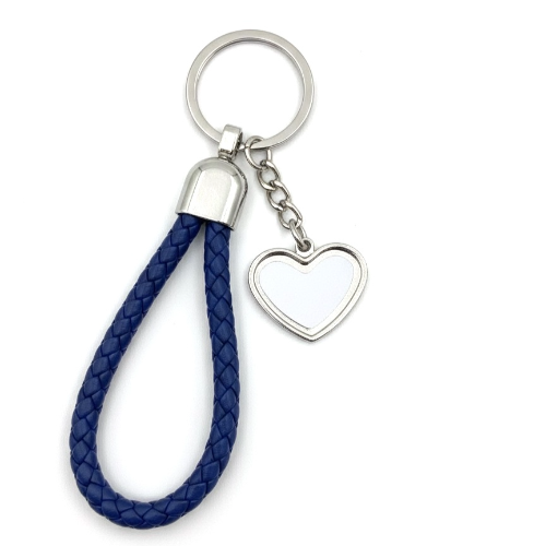 LLAVERO SUBLIMABLE CUERO AZUL