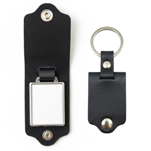 LLAVERO SUBLIMABLE CUERO NEGRO LIBRETA