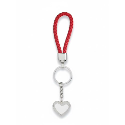 LLAVERO SUBLIMABLE CUERO ROJO